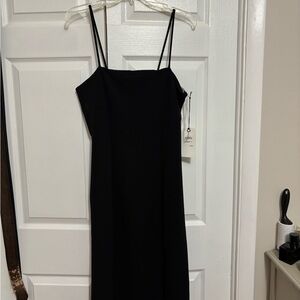 Nordstrom Black Spaghetti Strap Slip Mini Dress